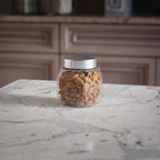 300 ML Lumens Glass Storage Jar with Red & Steel Airtight Cap