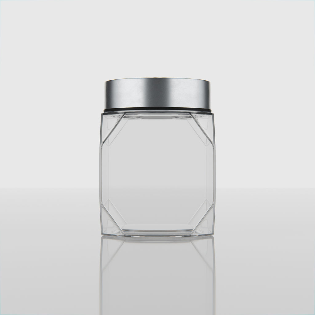 300 ML Lumens Glass Storage Jar with Red & Steel Airtight Cap