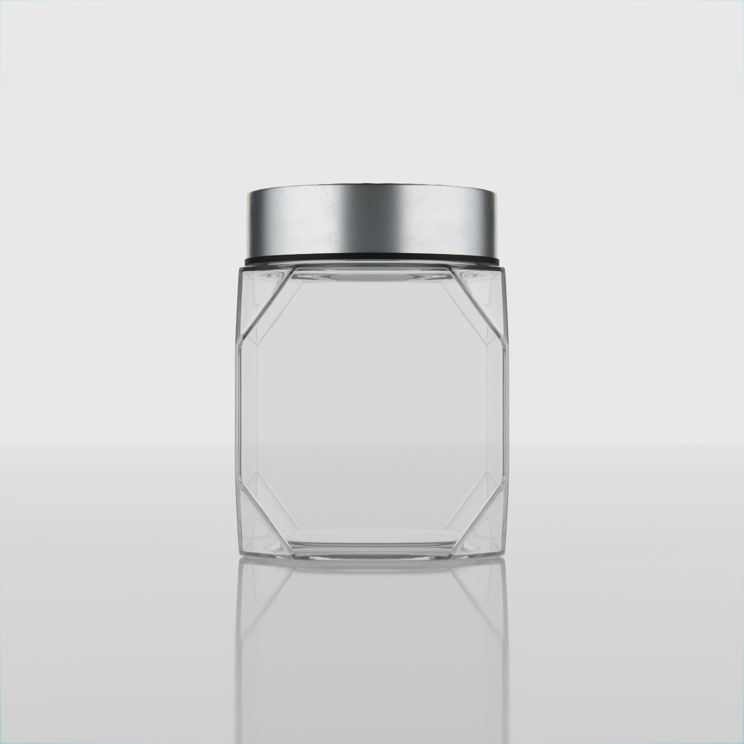300 ML Lumens Glass Storage Jar with Red & Steel Airtight Cap