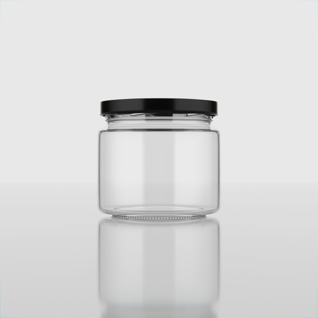 300 ML Nano Glass Storage Jar with Black & Golden Airtight Cap