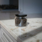 300 ML Nano Glass Storage Jar with Black & Golden Airtight Cap