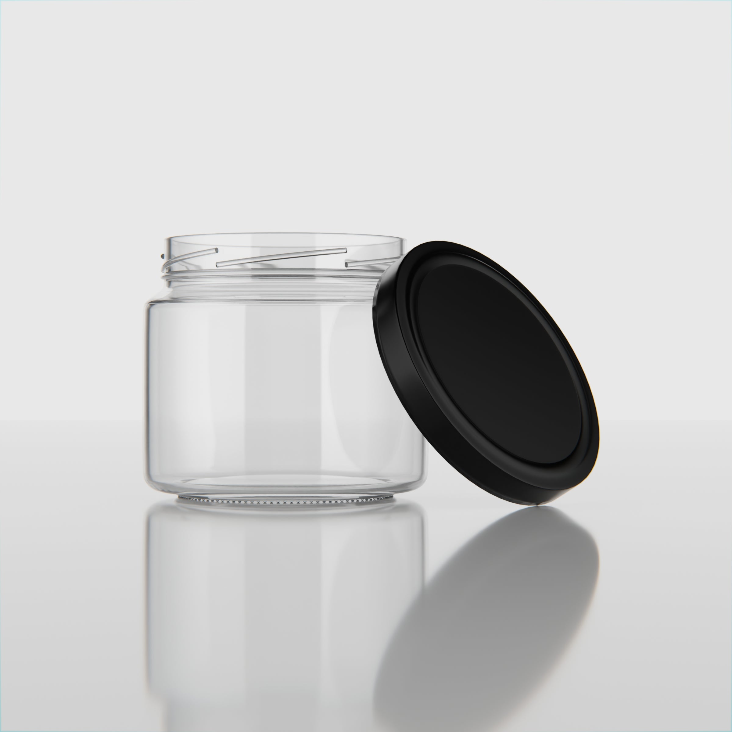 300 ML Nano Glass Storage Jar with Black & Golden Airtight Cap