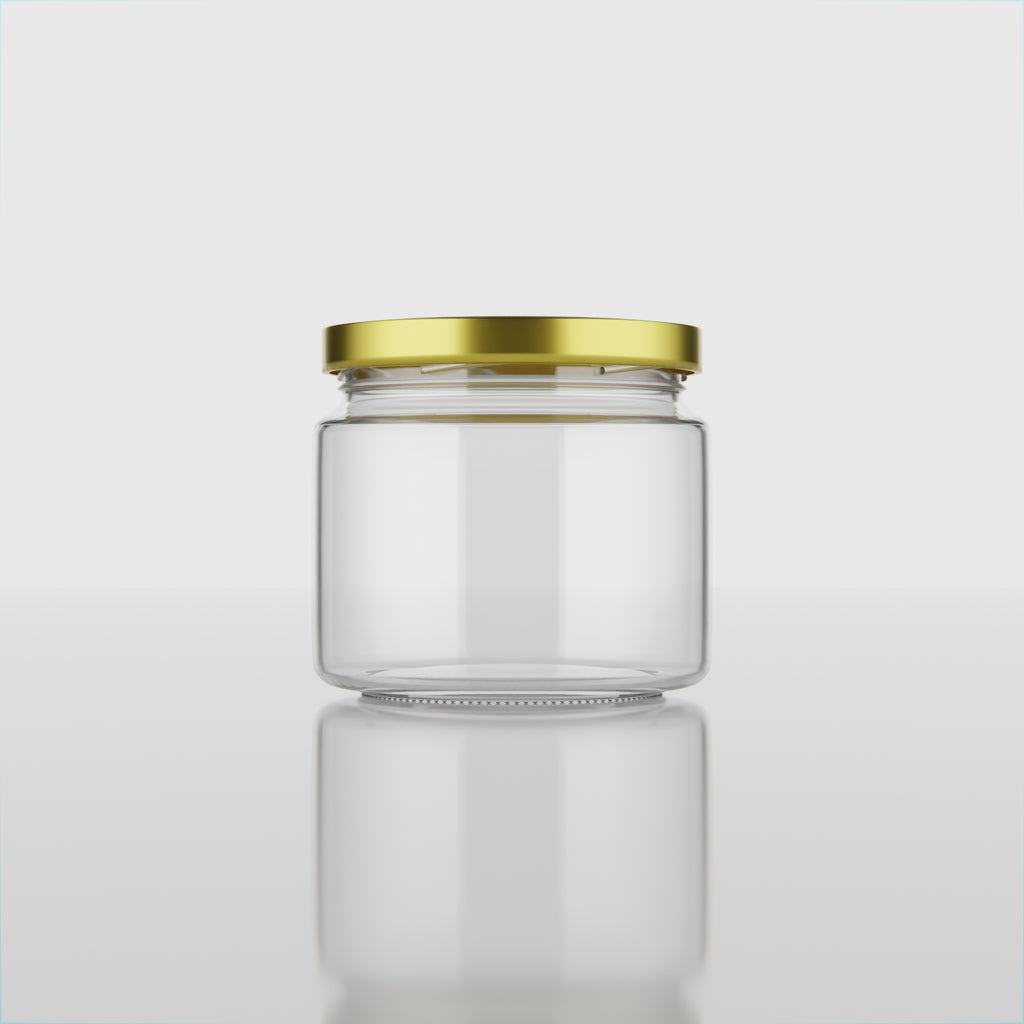 300 ML Nano Glass Storage Jar with Black & Golden Airtight Cap