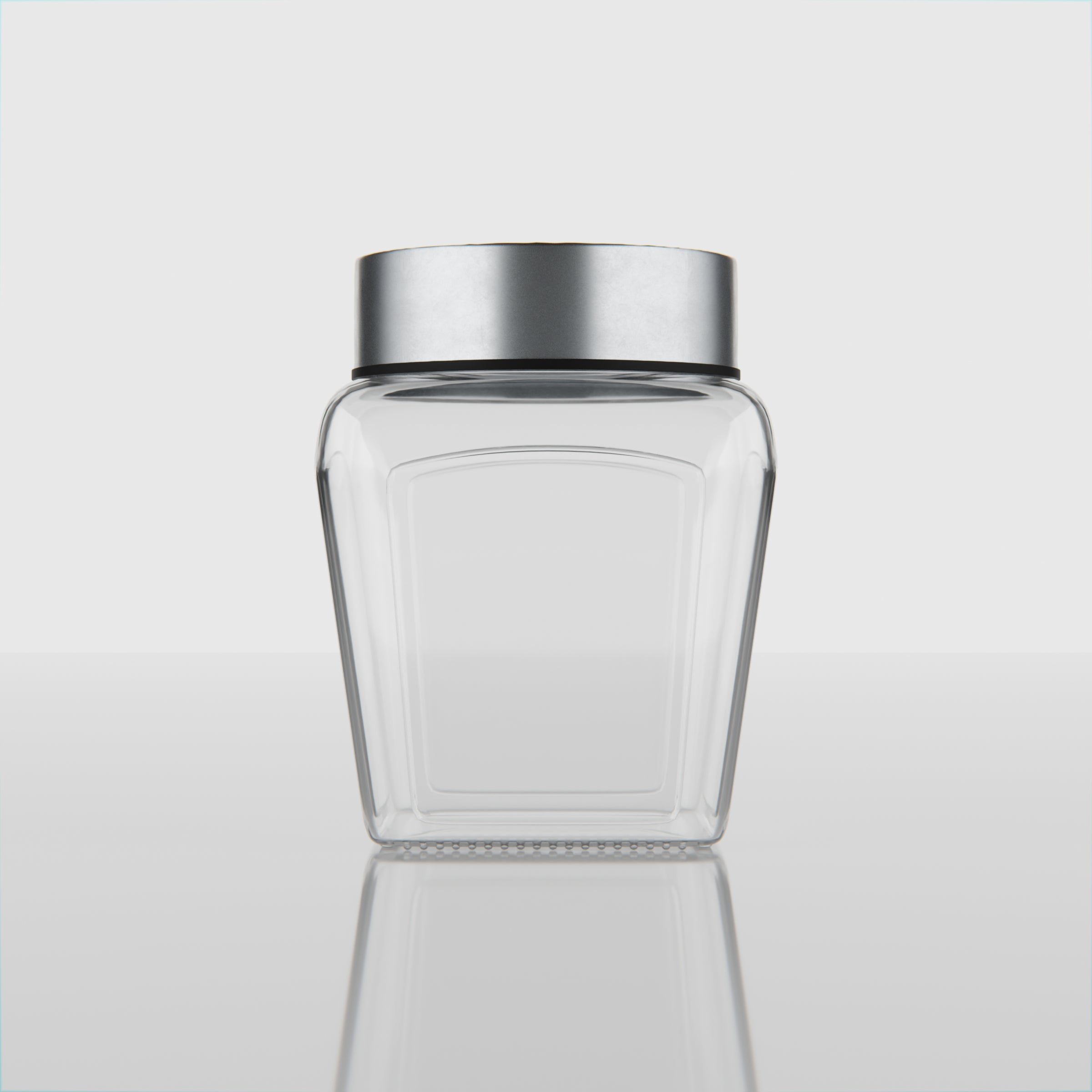 300 ML Tulsi Design Glass Jar with Red & Steel Airtight Cap