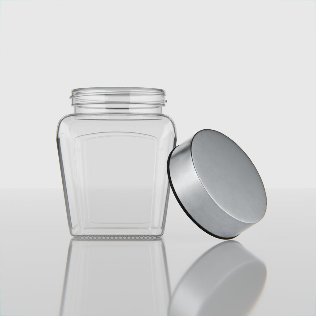 300 ML Tulsi Design Glass Jar with Red & Steel Airtight Cap