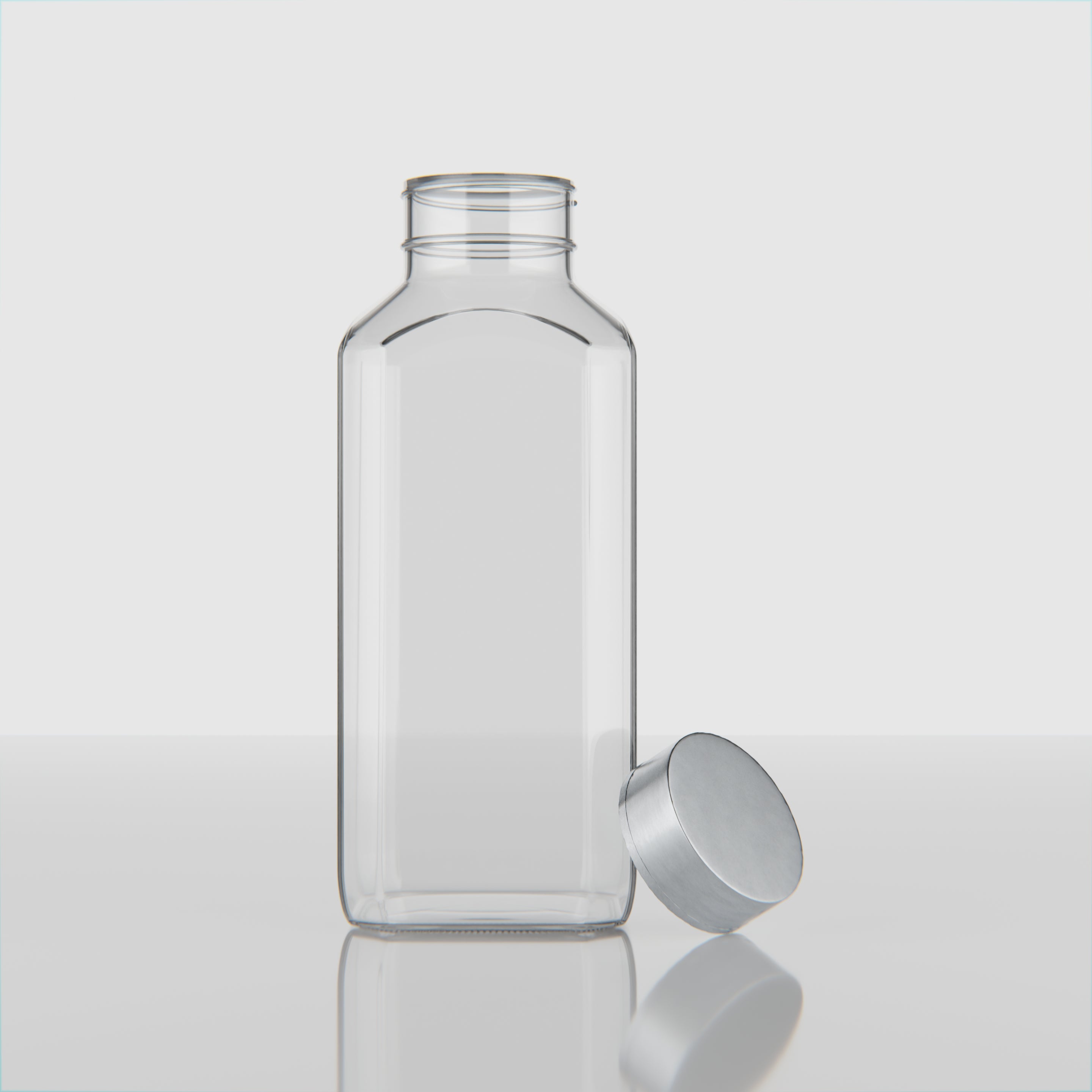 32 OZ French Square Glass Bottle