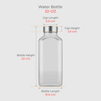 32 OZ French Square Glass Bottle