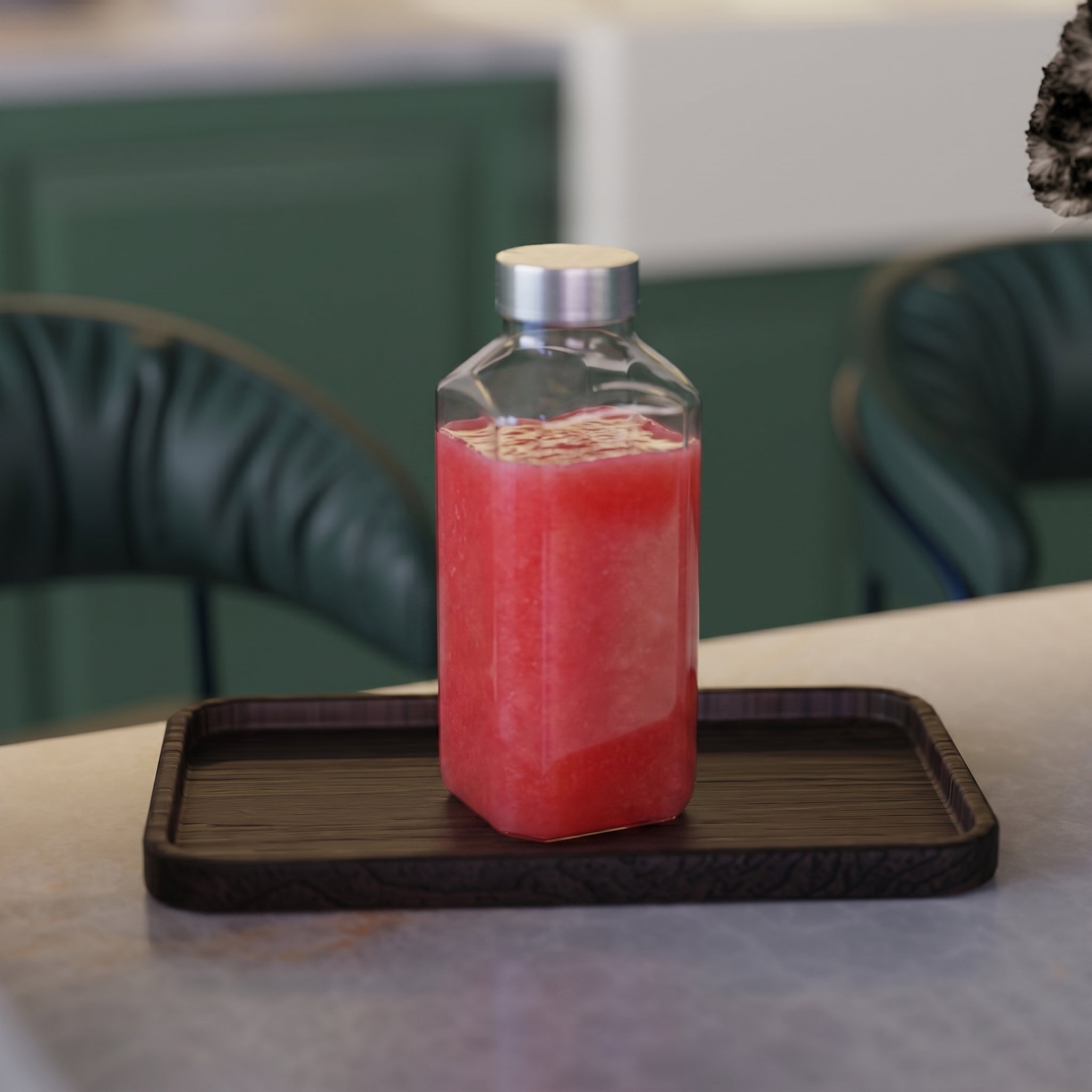 32 OZ French Square Glass Bottle