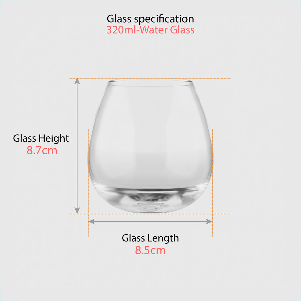 320 ML Clear Water Glasses