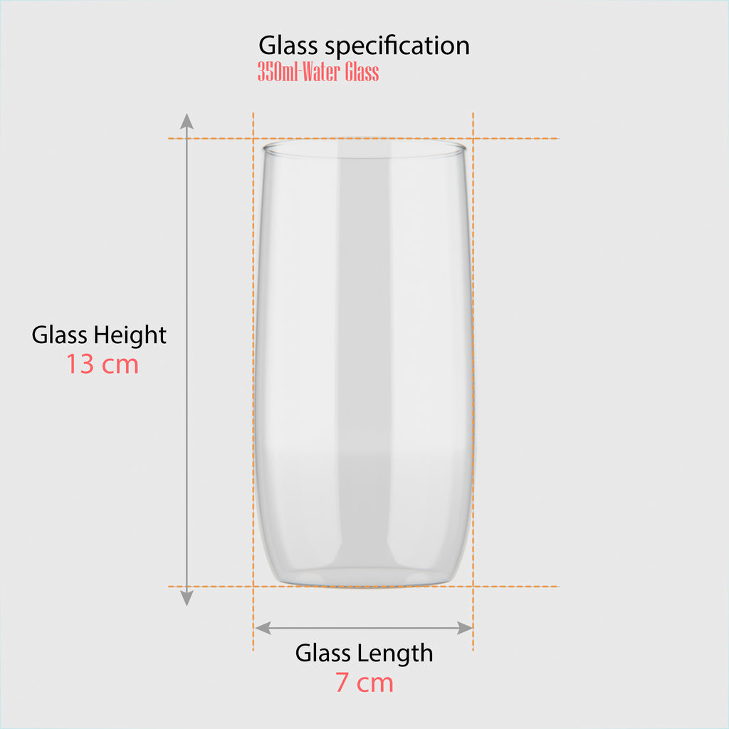 350 ML Clear Water Glasses