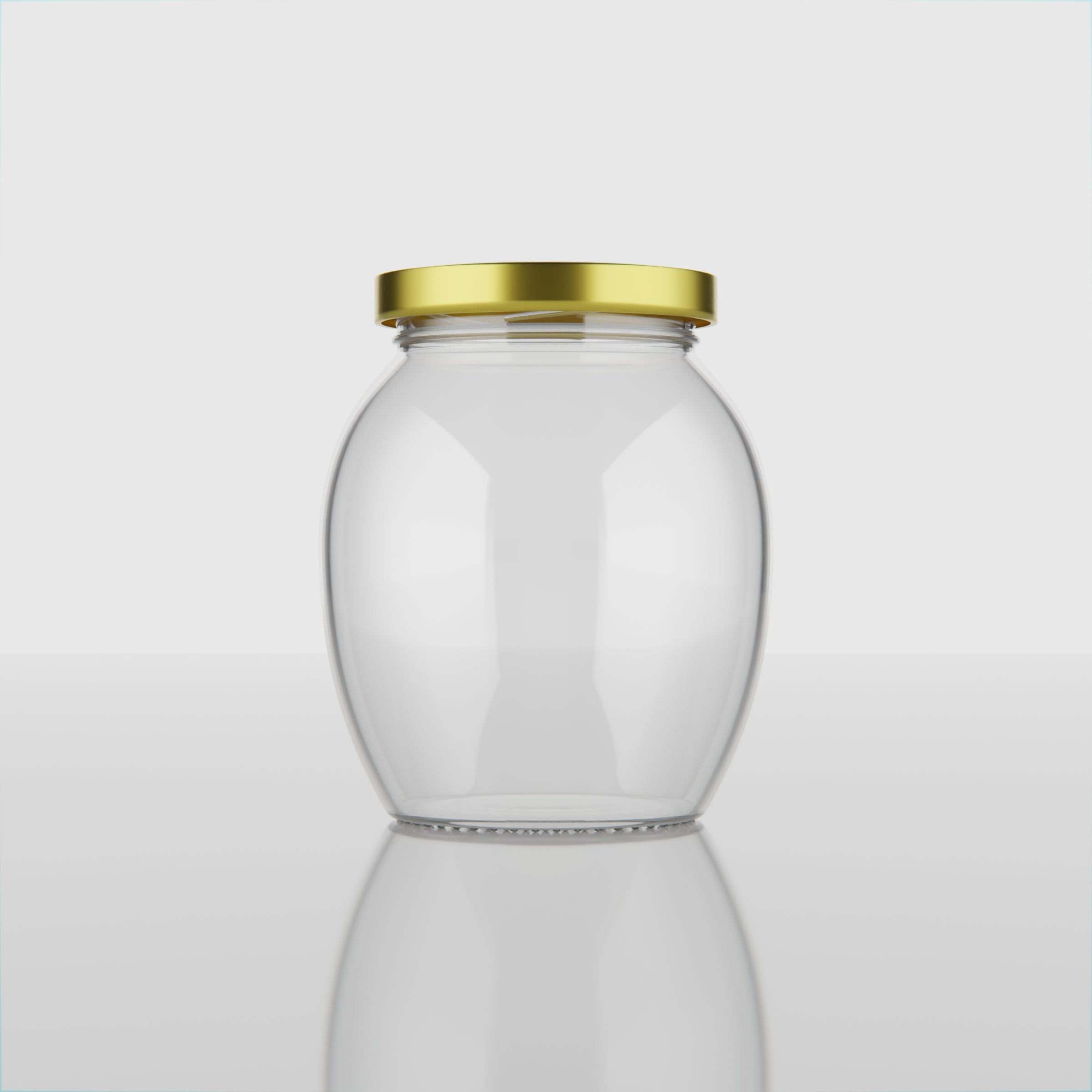 355 ML Matka Glass Jar with Black & Golden Airtight Cap