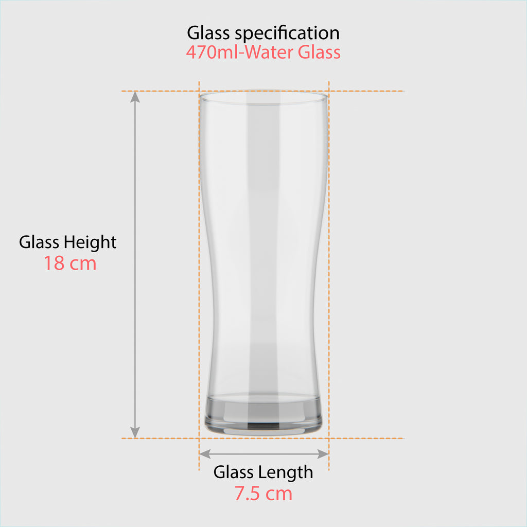 470 ML Extra-Large Clear Water Glasses