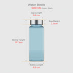 500 ML Snow Blue Glass Bottle with Silver & Gold Cap