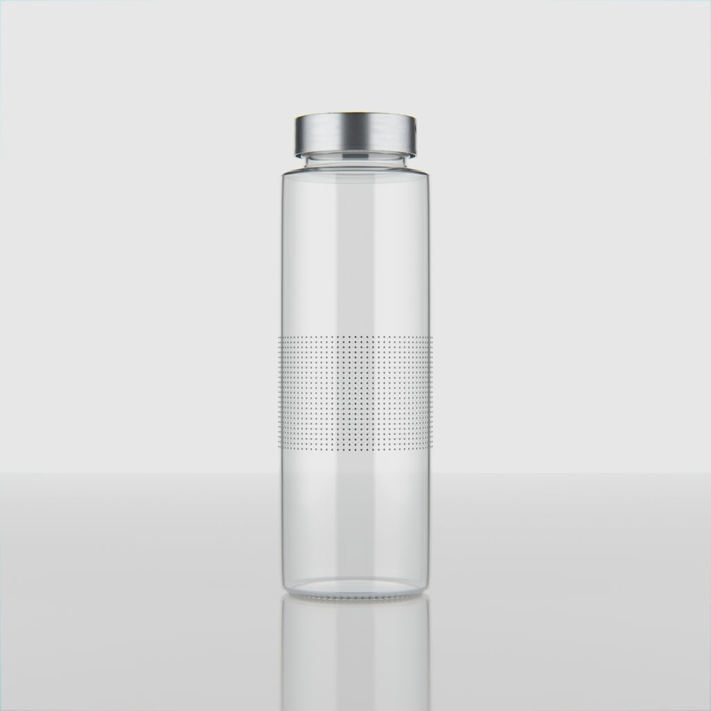 500 ML Glass Water Bottle with Steel Cap