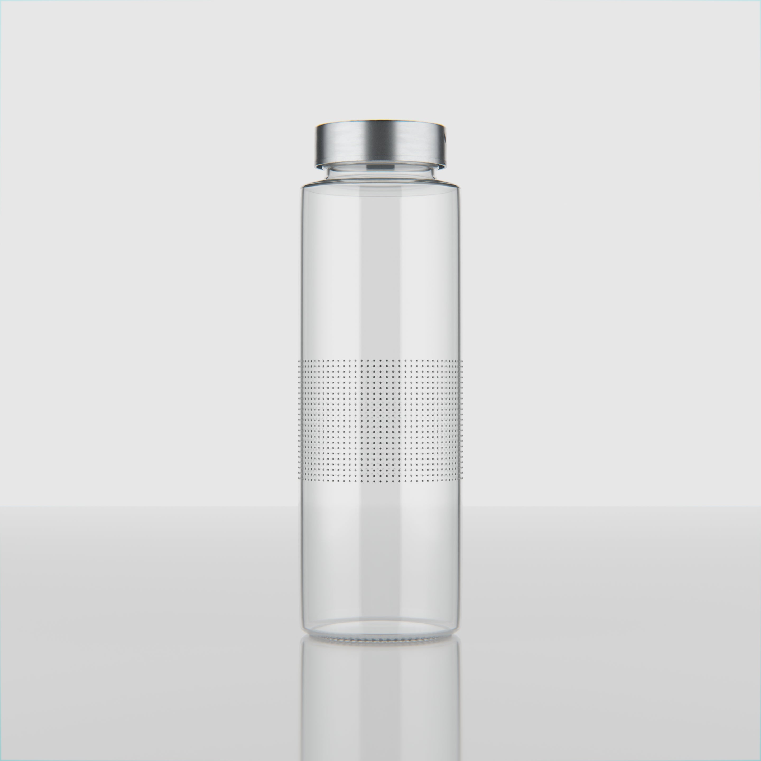 500 ML Glass Water Bottle with Steel Cap