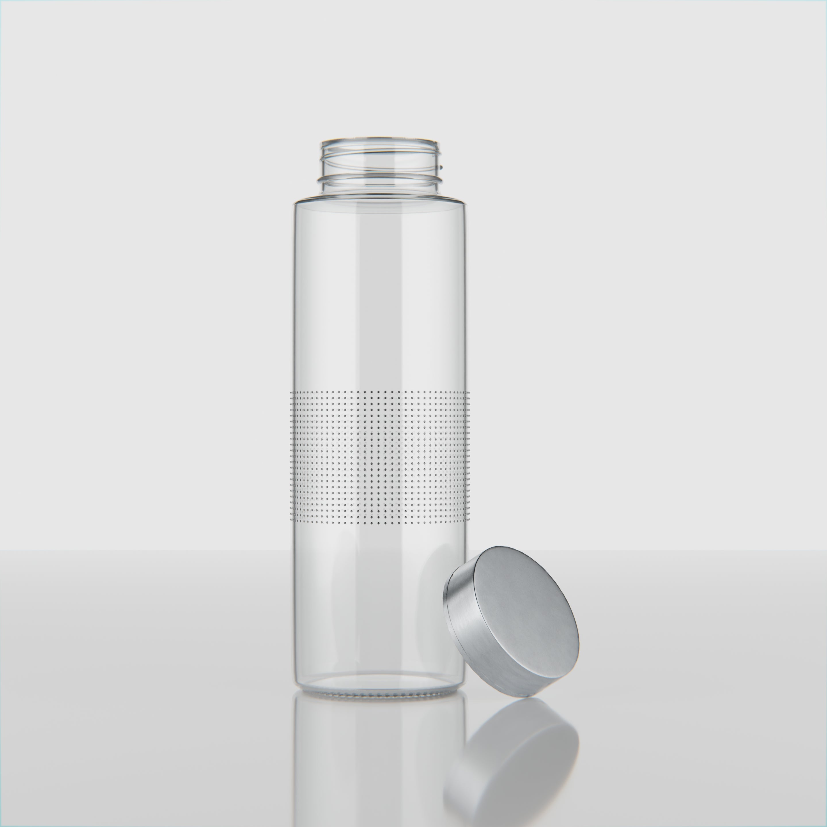 500 ML Glass Water Bottle with Steel Cap