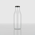 500 ML Milk Glass Bottle with Black Cap