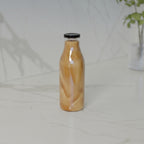 500 ML Milk Glass Bottle with Black Cap