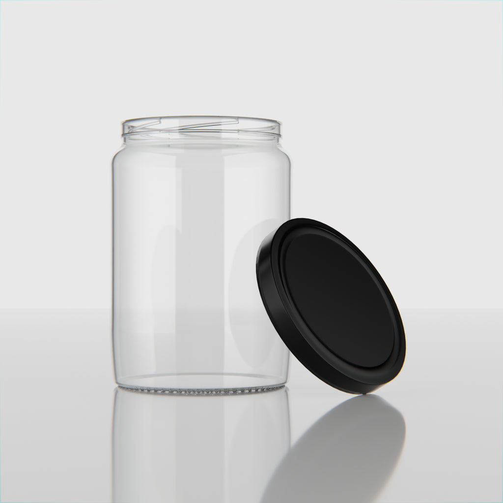 500 ML Butter Glass Jar with Black & Gold Cap