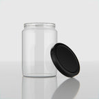 500 ML Butter Glass Jar with Black & Gold Cap