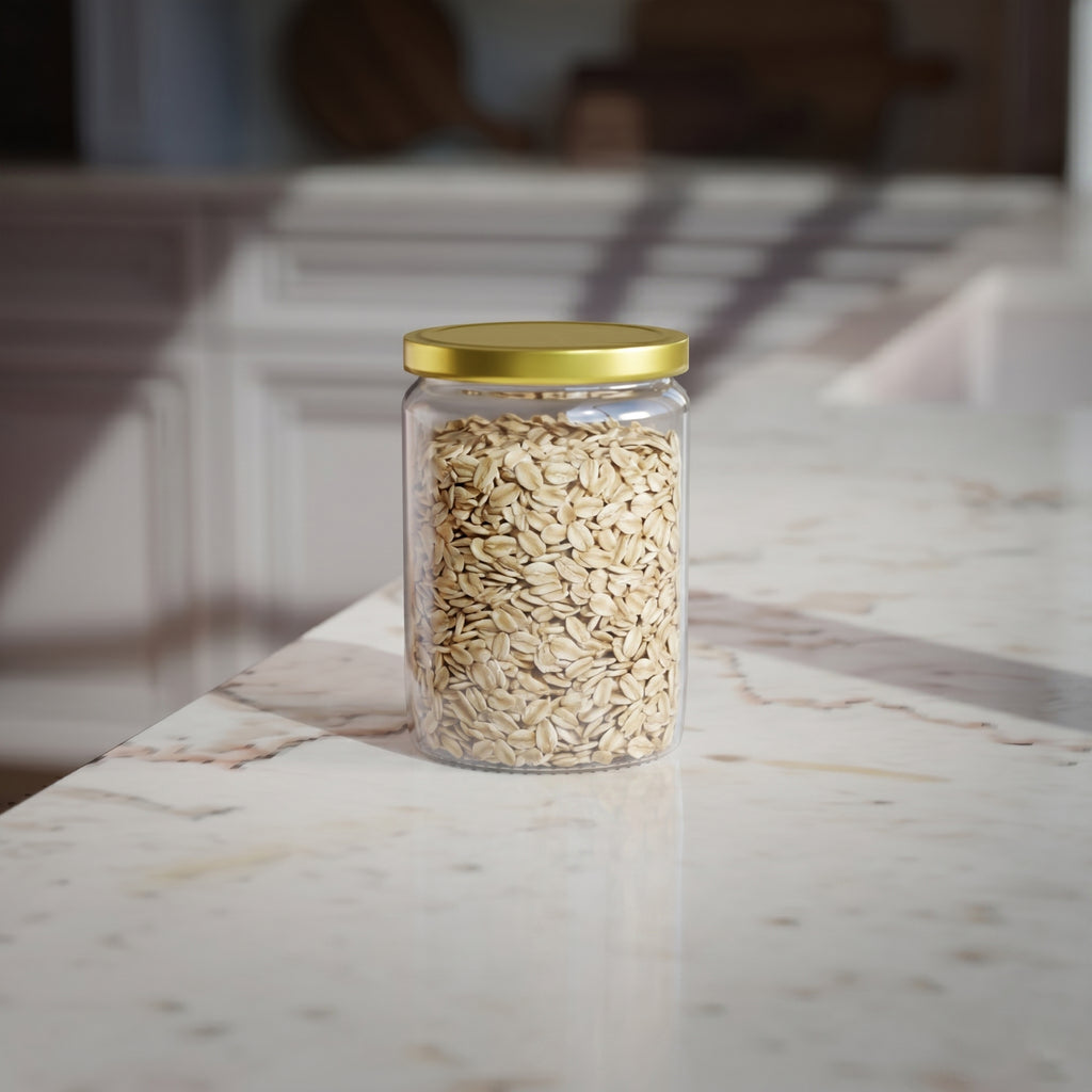 500 ML Butter Glass Jar with Black & Gold Cap