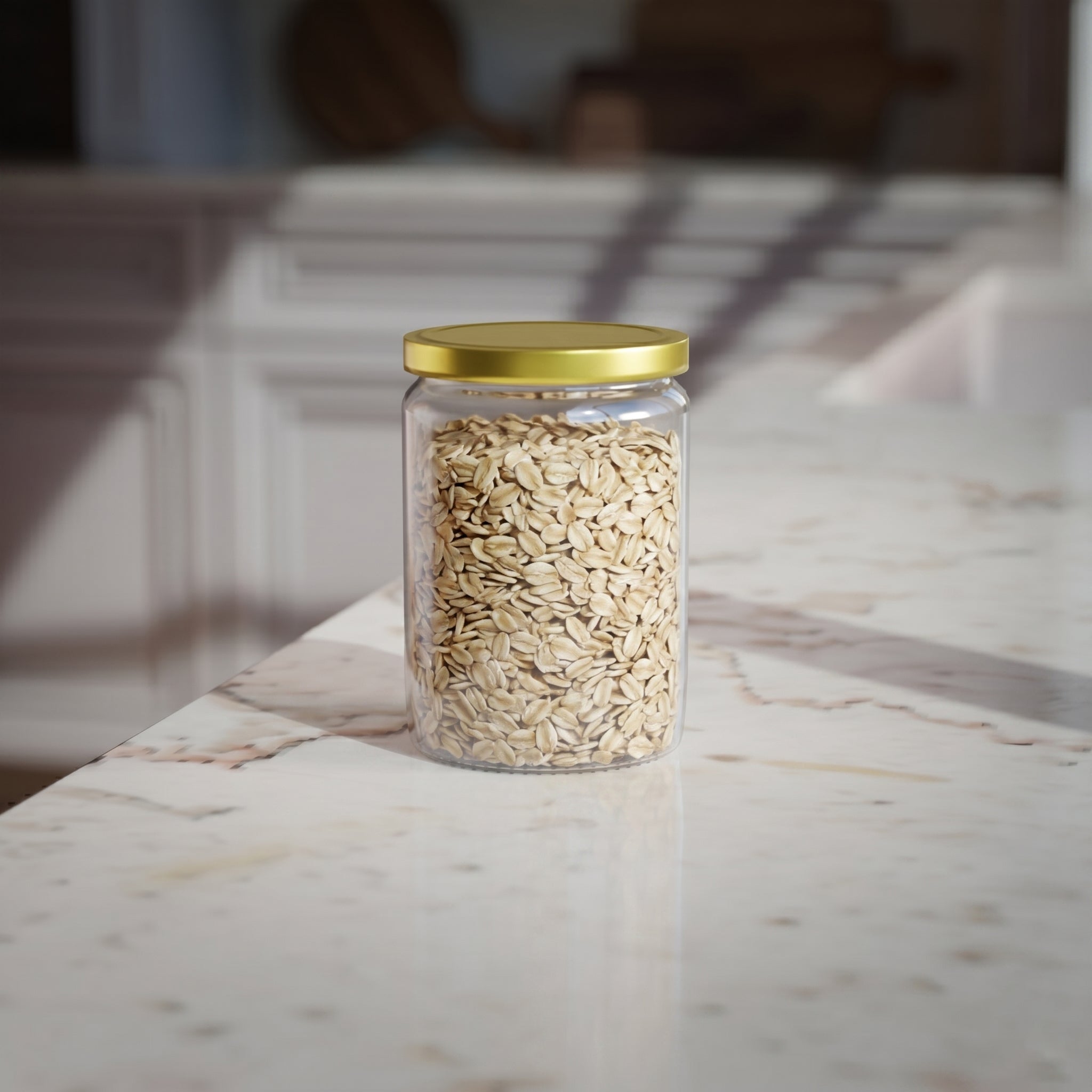 500 ML Butter Glass Jar with Black & Gold Cap