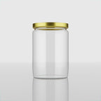 500 ML Butter Glass Jar with Black & Gold Cap