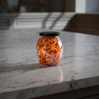 500 ML Matka Glass Jar with Black Airtight Cap