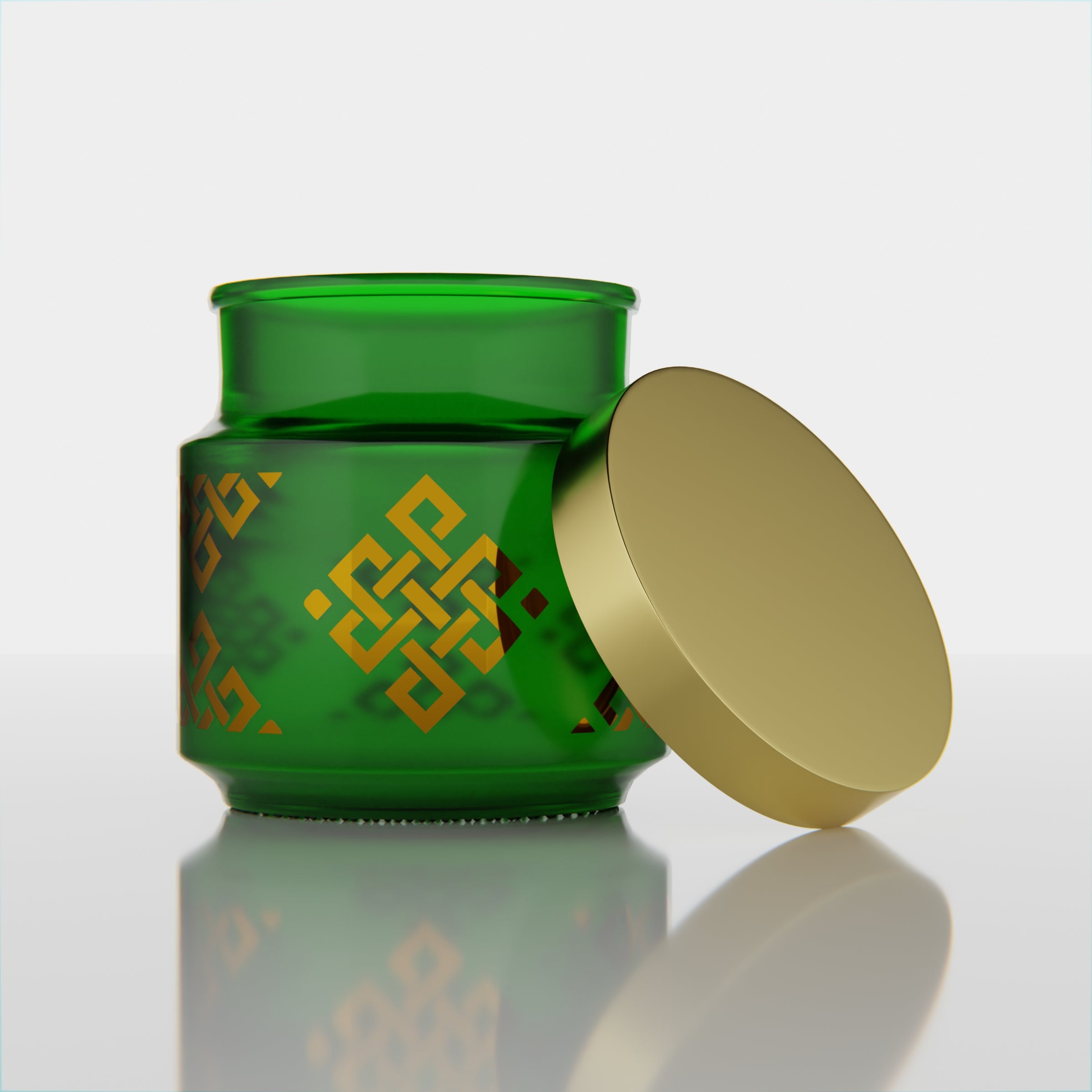 600 ML Rejoice Green Chex Jar