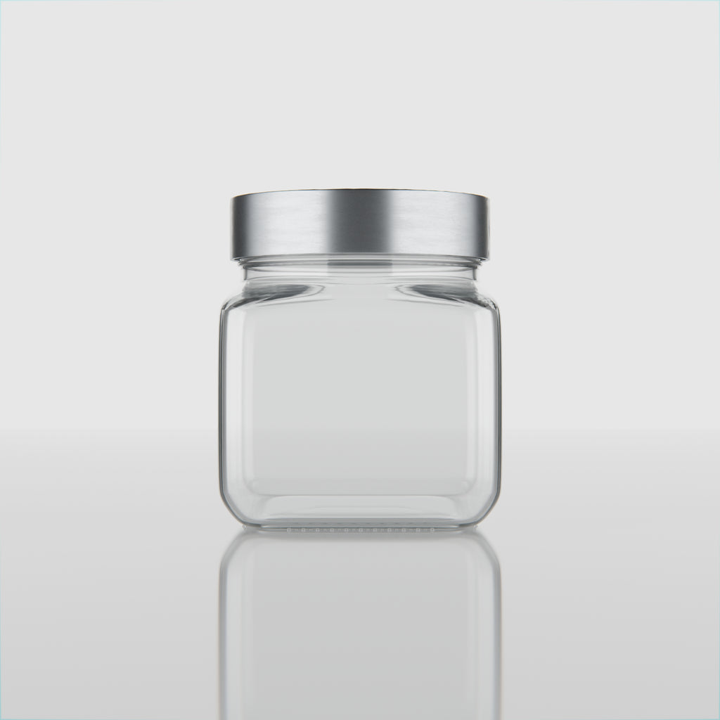 600 ML Cubical Glass Jar