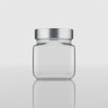 600 ML Cubical Glass Jar