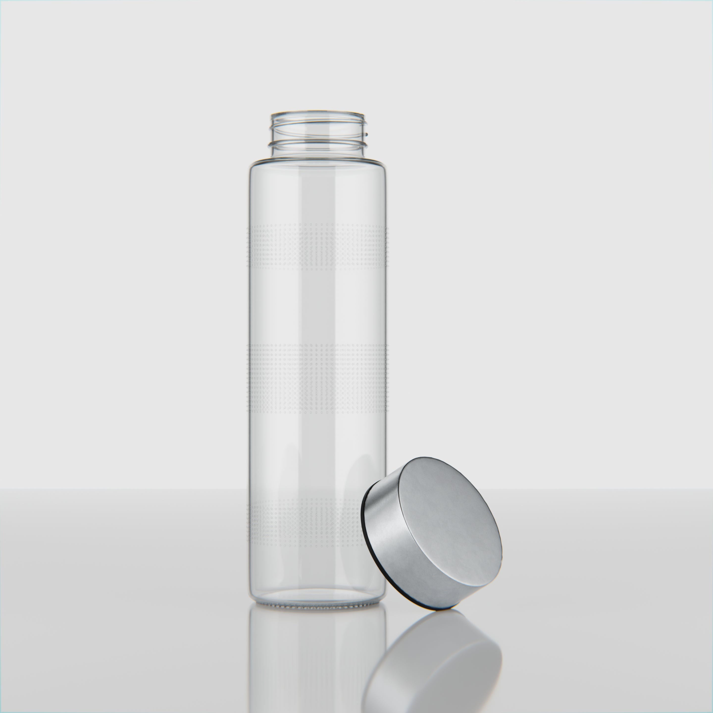 750 ML Glass Water Bottle with Big Steel Cap