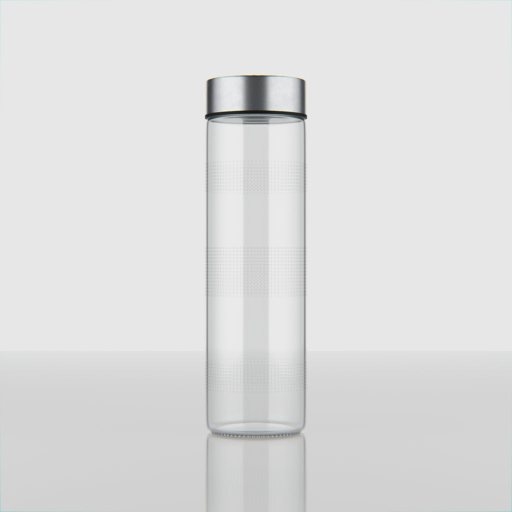 750 ML Glass Water Bottle with Big Steel Cap
