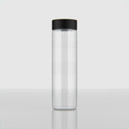 750 ML Glass Water Bottle with Steel & Black Cap