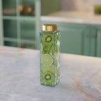 750 ML Snow Blue Glass Bottle with Gold & Silver Cap