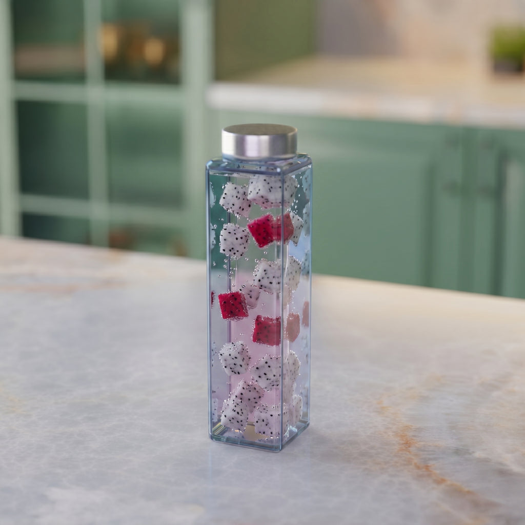 750 ML Snow Blue Glass Bottle with Gold & Silver Cap