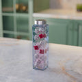 750 ML Snow Blue Glass Bottle with Gold & Silver Cap