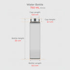 750 ML Snow Glass Water Bottle