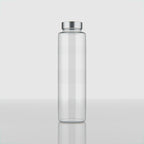 750 ML Glass Water Bottle with Steel & Black Cap
