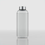 750 ML Strip Design Glass Water Bottle with Steel Cap