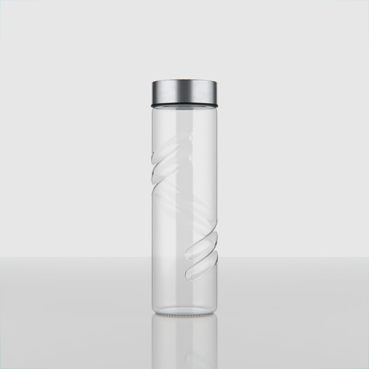 750 ML Twirl Glass Water Bottle with Steel & Black Cap