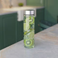 750 ML Twirl Glass Water Bottle with Steel & Black Cap