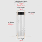 750 ML Twirl Glass Water Bottle with Steel & Black Cap