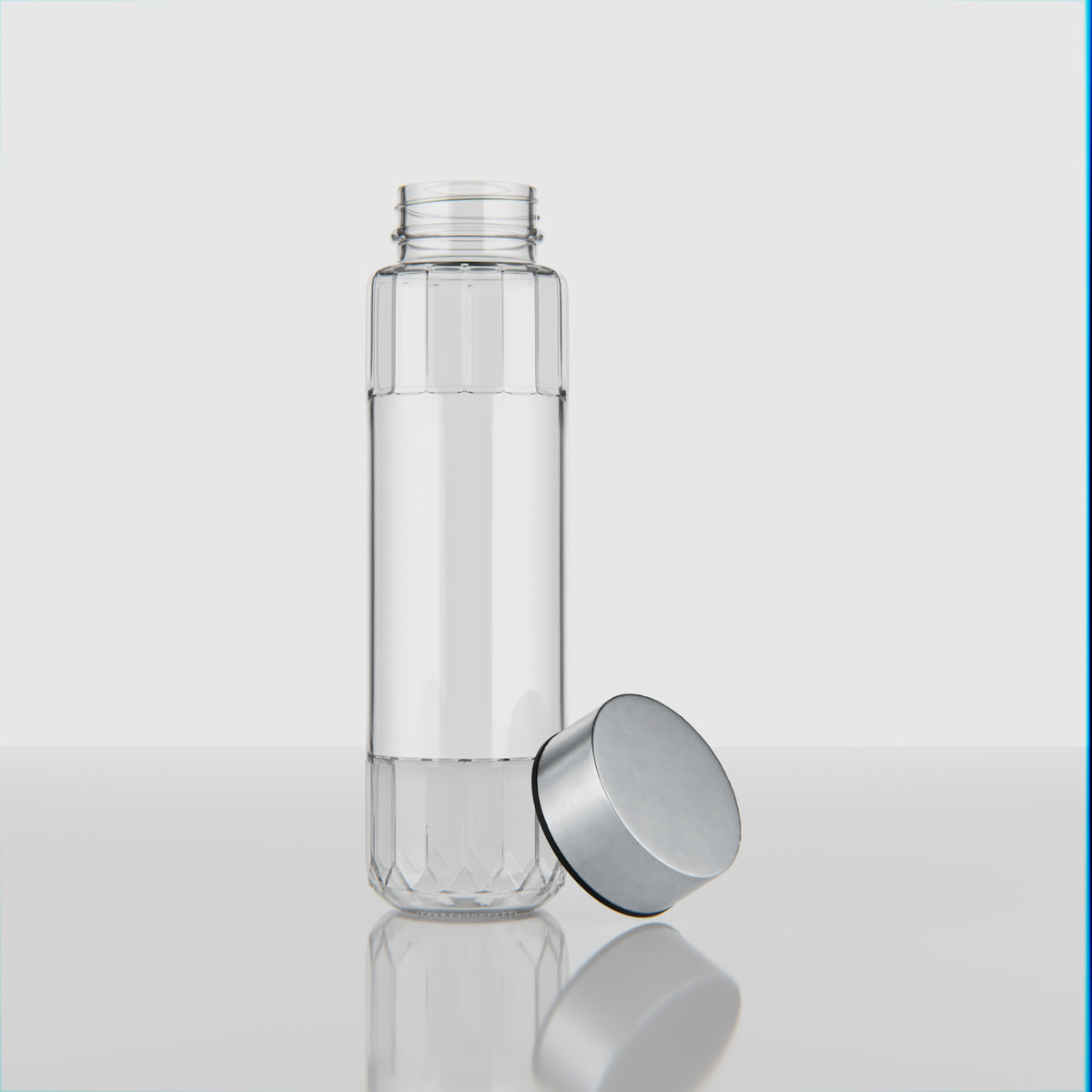 750 ML Crystal Glass Water Bottle with Steel & Black Cap