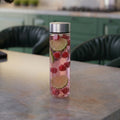 750 ML Crystal Glass Water Bottle with Steel & Black Cap