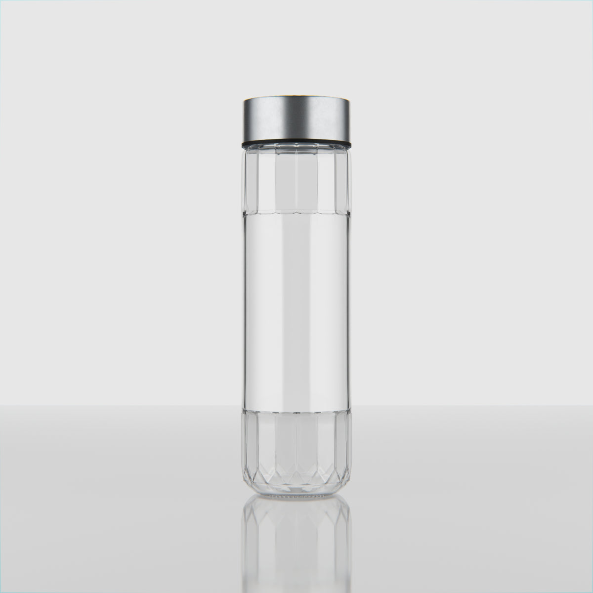 750 ML Crystal Glass Water Bottle with Steel & Black Cap