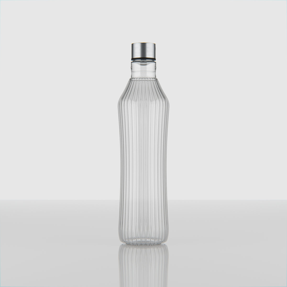 750 ML Curved Glass Water Bottle with Stainless Steel Cap