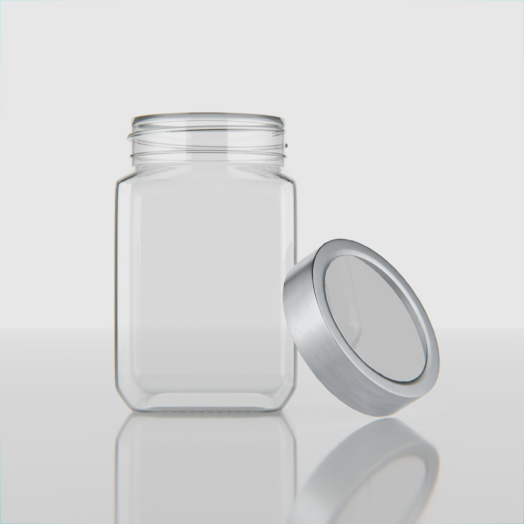 800 ML Cubical Glass Storage Jars