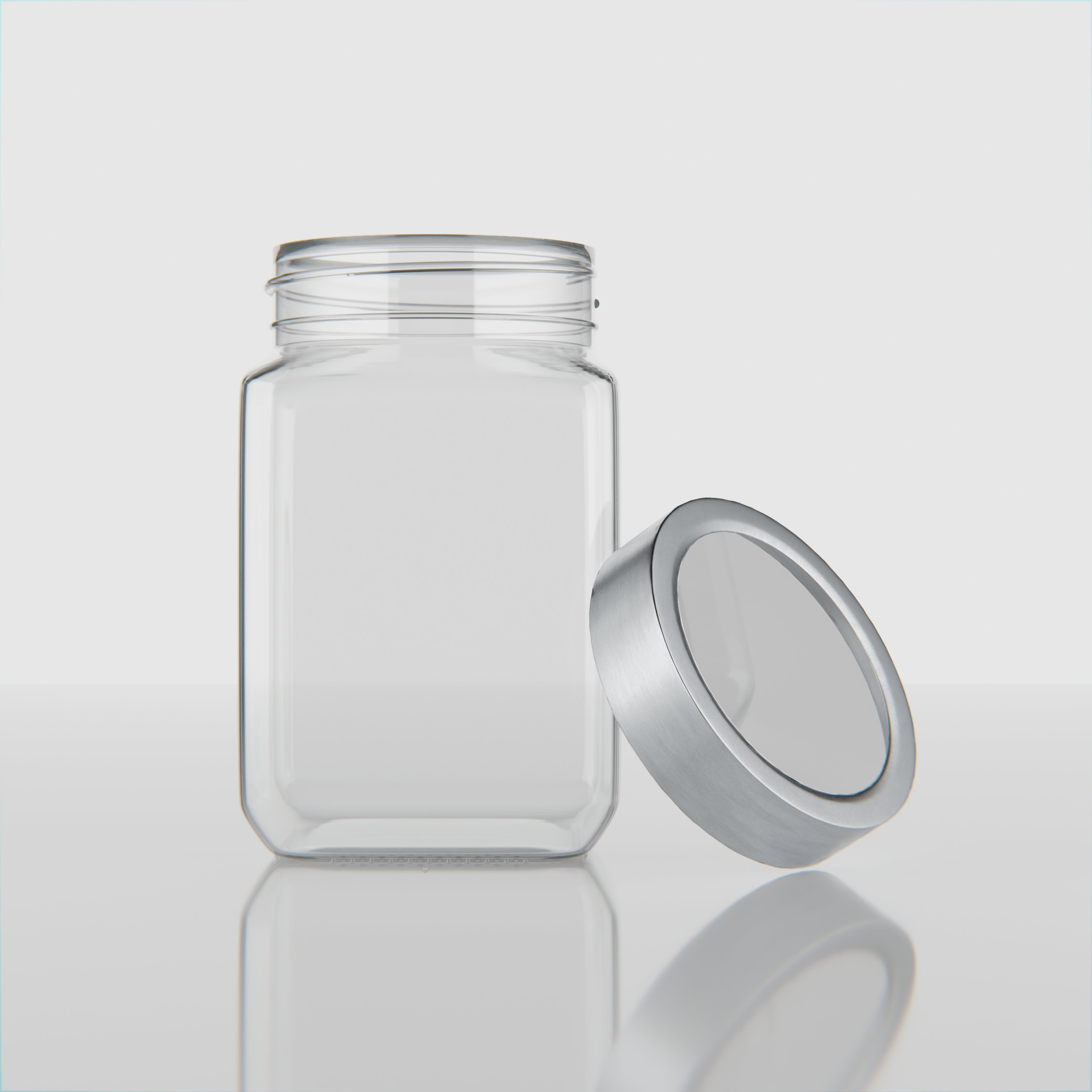 800 ML Cubical Glass Storage Jars