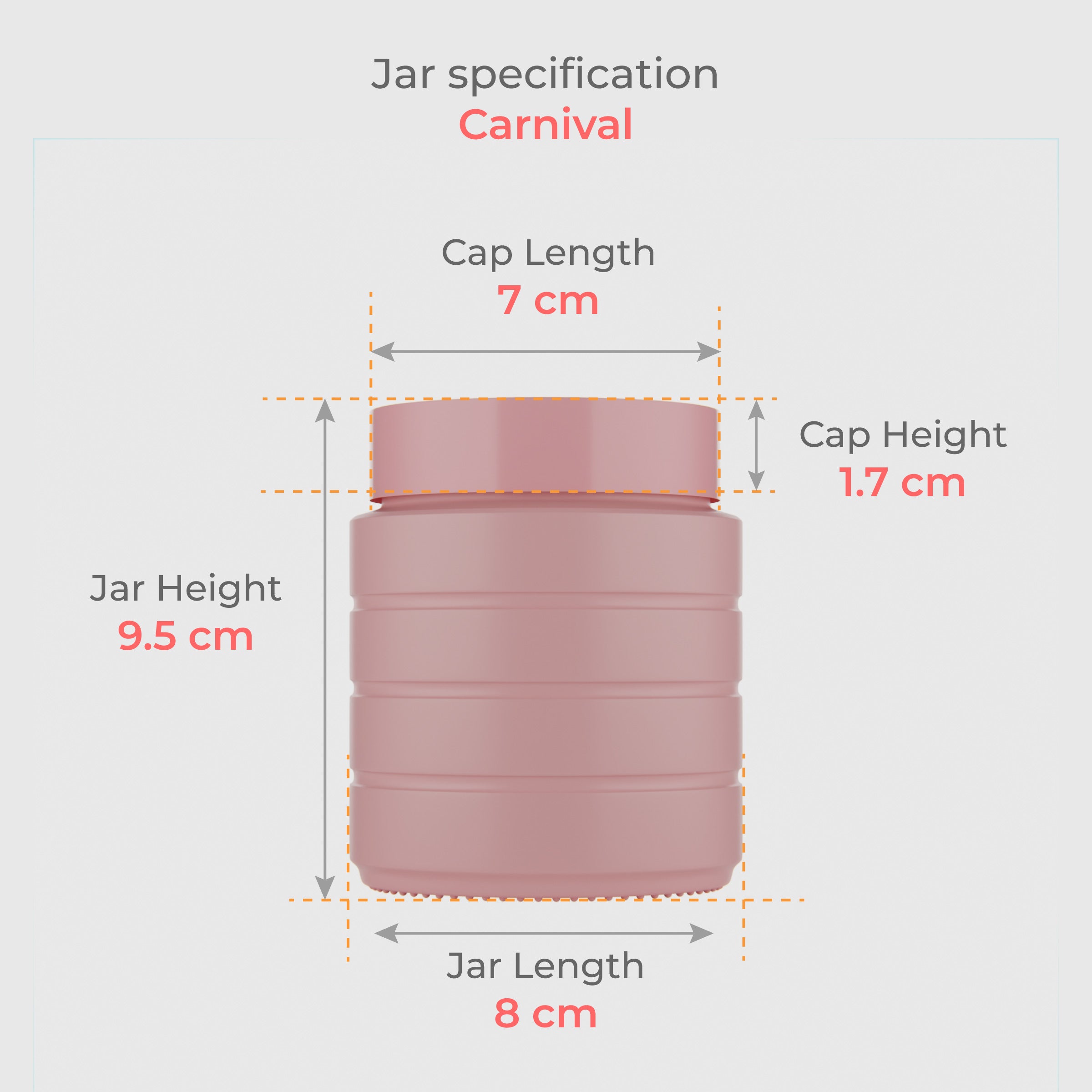 300 ML Pink Carnival Jar